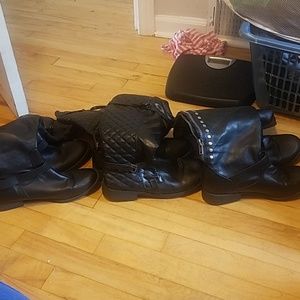 3 pair calf high boots